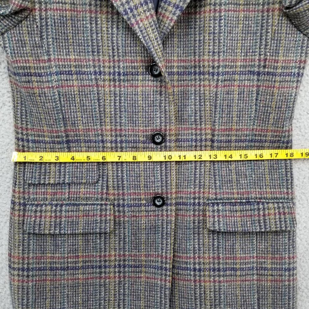 Vtg CHARACTER Suburbanwear Blazer Womens 100% Wool Tweed Multicolor Jacket Sz 12 - Picture 7 of 13
